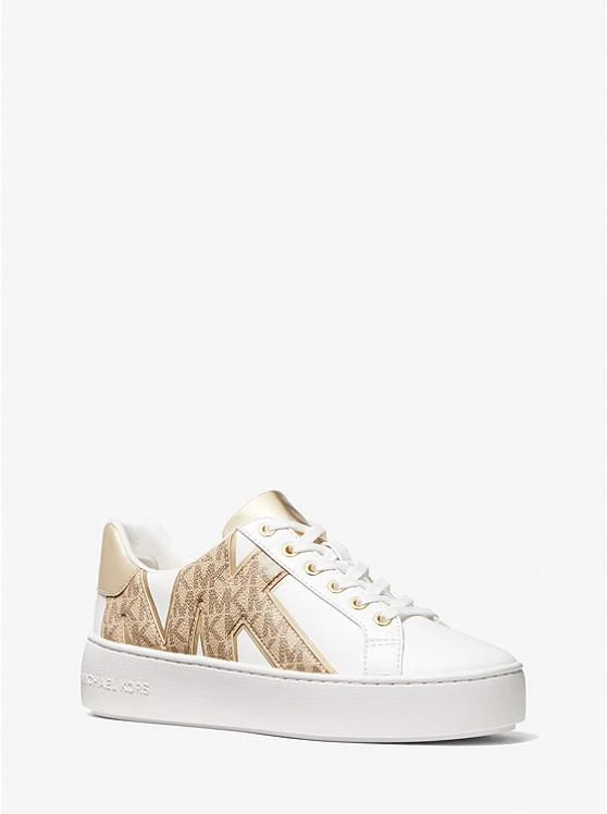 商品Michael Kors|Poppy Logo and Faux Leather Sneaker,价格¥746,第1张图片