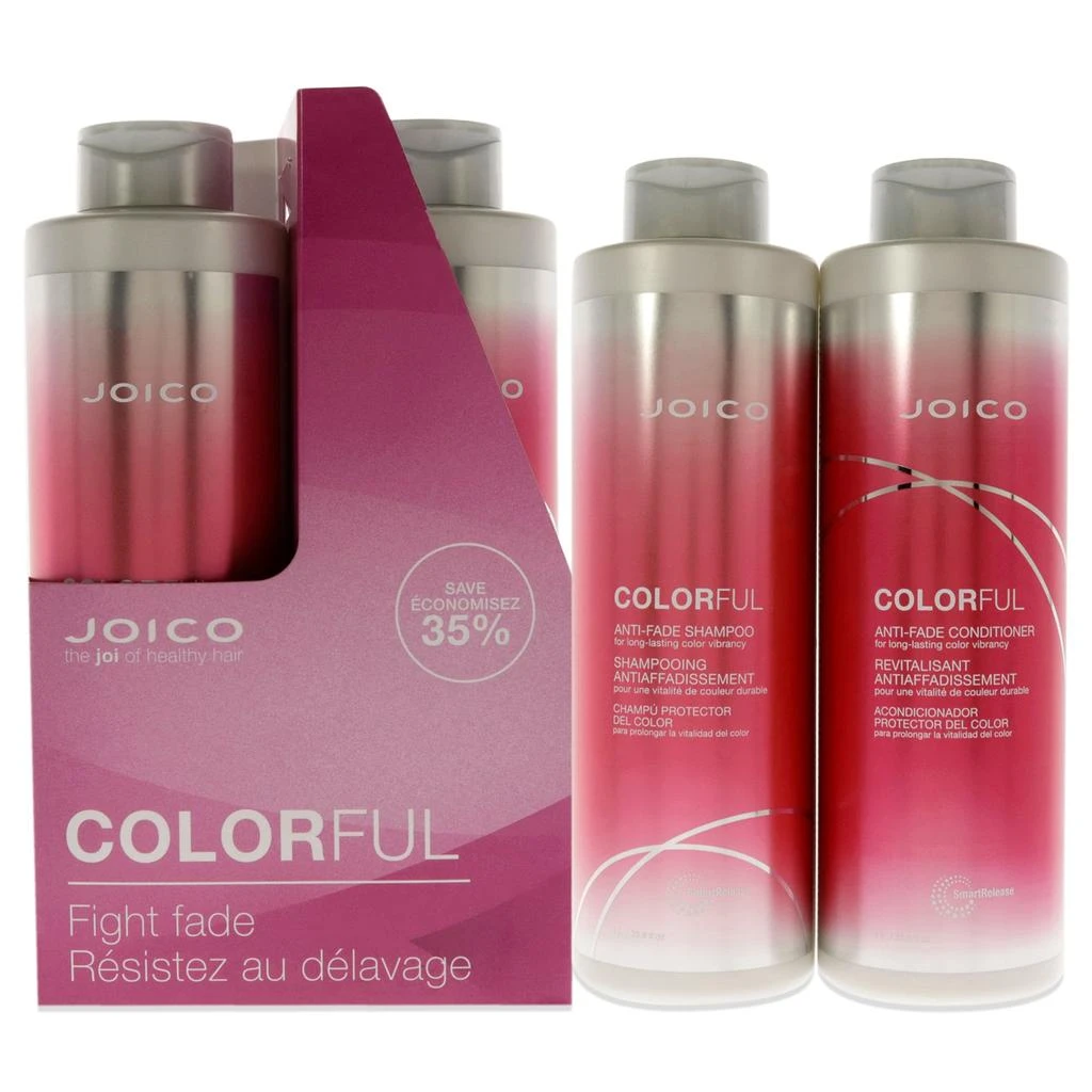 商品JOICO|Colorful Anti Fade Shampoo and Conditioner Duo by Joico for Unisex - 2 Pc 33.8oz Shampoo, 33.8oz Conditioner,价格¥380,第1张图片