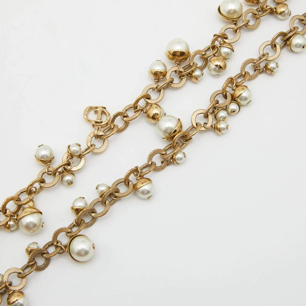 商品[二手商品] Dior|Dior Mise En Dior CD Faux Pearl Gold Tone Long Necklace,价格¥3751,第3张图片详细描述