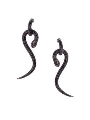 商品Eye Candy LA|Luxe Crystal Snake Drop Earrings,价格¥437,第1张图片