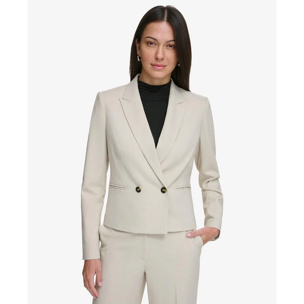 商品DKNY|Women's Peak-Lapel Button Blazer,价格¥1092,第1张图片