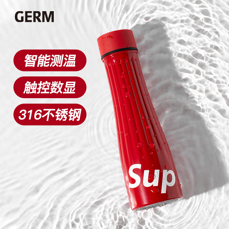 日本GERM格沵 口乐数显 保温杯 SUP款 330ML（红/黑/白/绿色）商品第7张图片规格展示