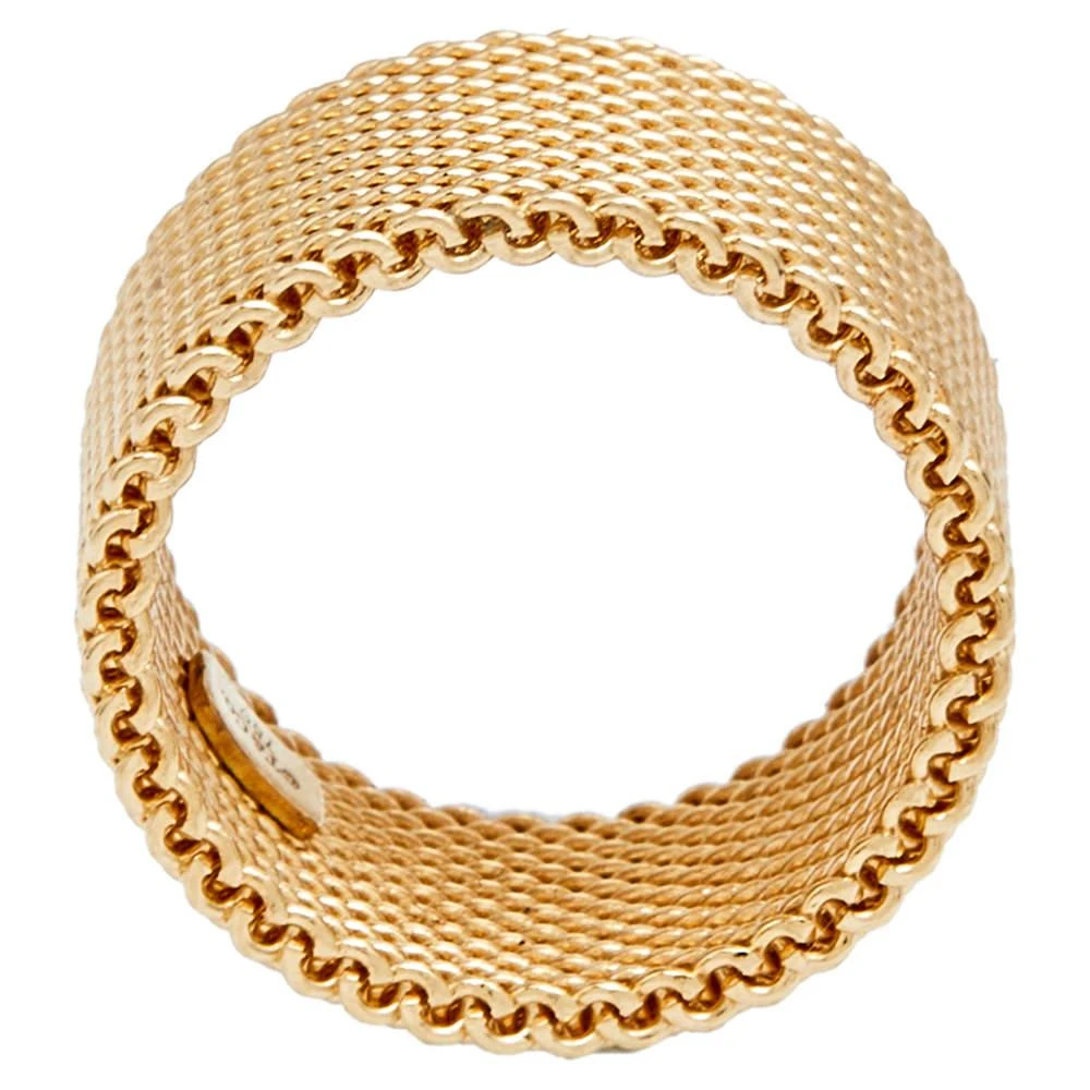 商品[二手商品] Tiffany & Co.|Tiffany & Co. Somerset 18k Yellow Gold Mesh Band Ring Size 49,价格¥6280,第4张图片详细描述