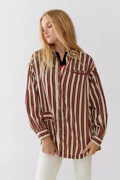 BDG Brandon Corduroy Oversized Button-Down Shirt商品第4张图片规格展示