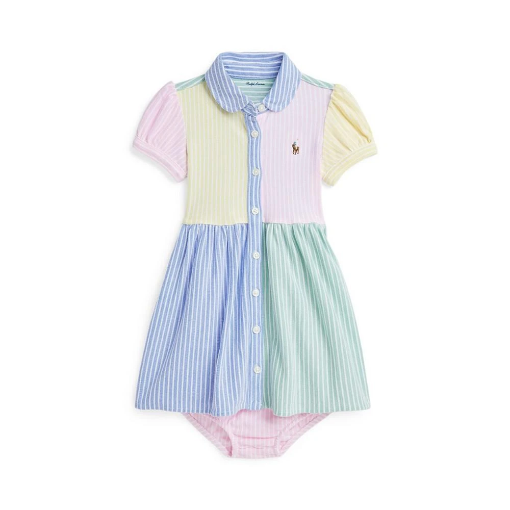 商品Ralph Lauren|Baby Girls Mesh Fun Shirtdress and Bloomer Set,价格¥167,第1张图片