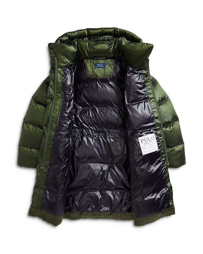 商品Ralph Lauren|Girls' Metallic Down Hooded Long Jacket - Big Kid,价格¥1827,第4张图片详细描述