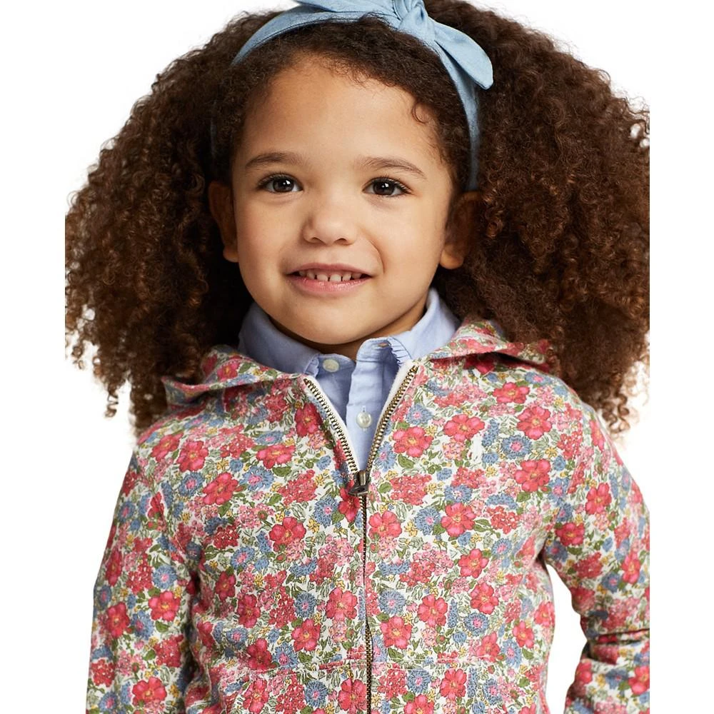 商品Ralph Lauren|Toddler and Little Girls Floral Spa Terry Full-Zip Hoodie,价格¥170,第2张图片详细描述