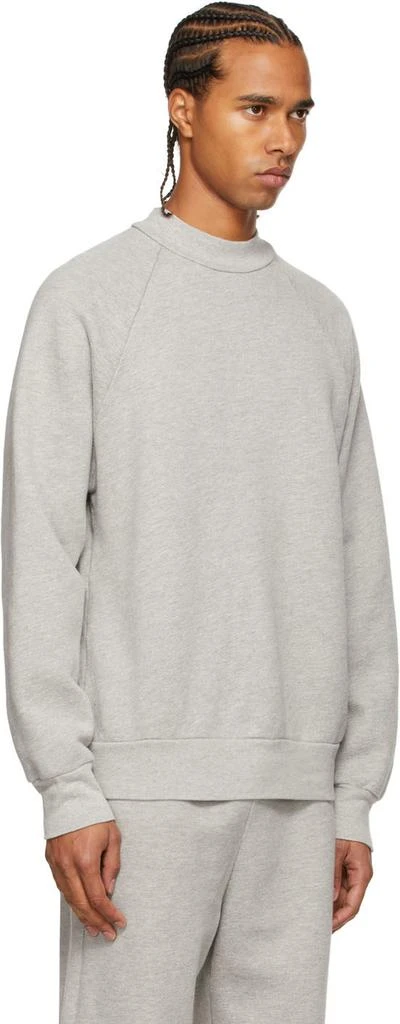 商品Les Tien|Grey Heavyweight Mock Neck Raglan Sweatshirt,价格¥577,第2张图片详细描述