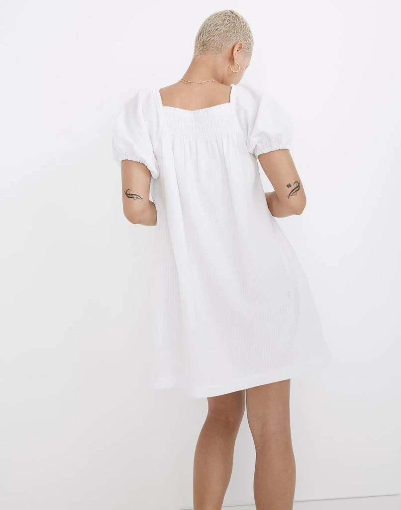 商品Madewell|Puff-Sleeve A-Line Mini Dress in Seersucker Stripe,价格¥276,第3张图片详细描述
