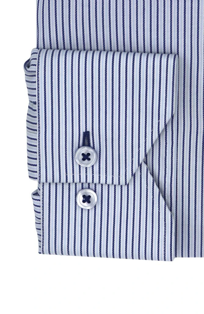 商品Lorenzo Uomo|Trim Fit Stripe Cotton Dress Shirt,价格¥382,第3张图片详细描述