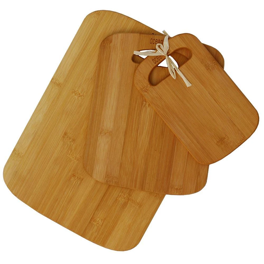 商品Oceanstar|3-Piece Bamboo Cutting Board Set, Rounded,价格¥294,第2张图片详细描述