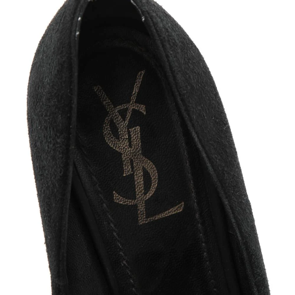 Saint Laurent Paris Black Leather Tribtoo Platform Pumps Size 37.5 商品