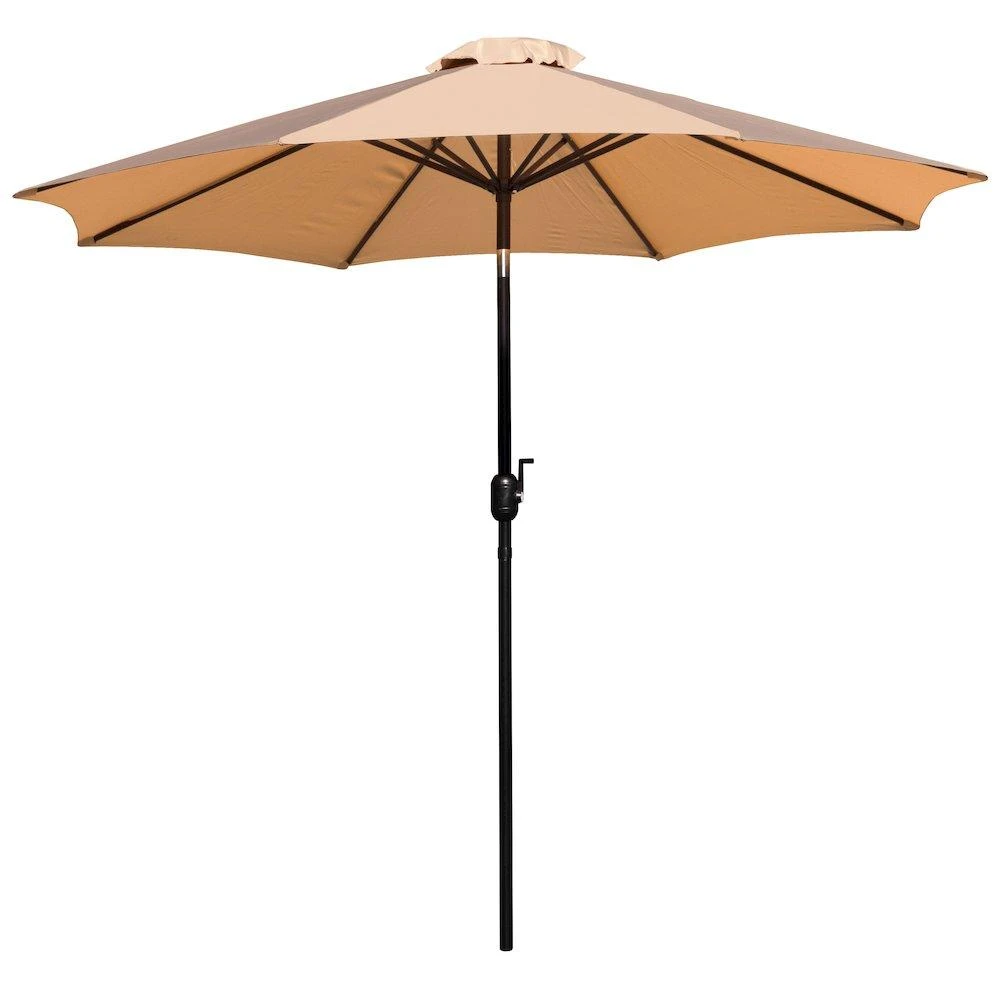 商品Flash Furniture|Tan 9 FT Round Umbrella with 1.5" Diameter Aluminum Pole,价格¥1225,第1张图片