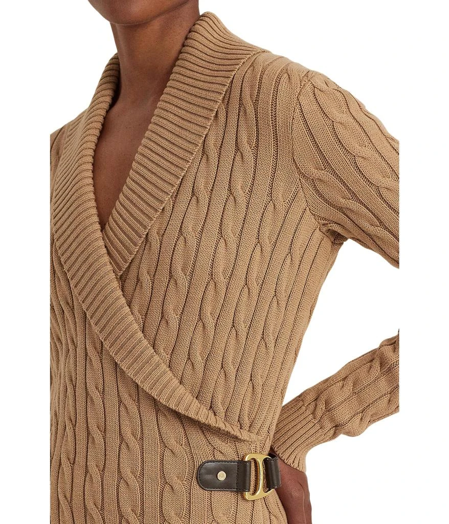 商品Ralph Lauren|Cable-Knit Buckle-Trim Sweater Dress,价格¥1441,第3张图片详细描述