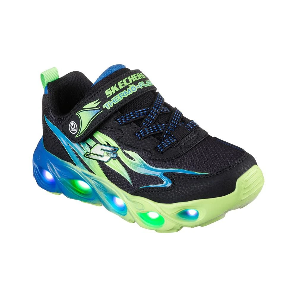 商品SKECHERS|Little Boys Lights- Thermo Flash - Heat-Flux Light-Up Stay-Put Casual Sneakers from Finish Line,价格¥412,第1张图片