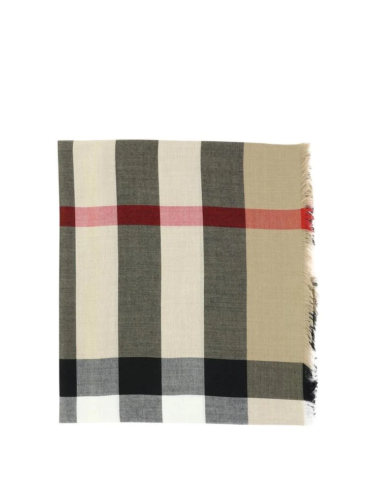 商品Burberry|Check Cashmere Silk Scarf Scarves Beige,价格¥3514,第1张图片