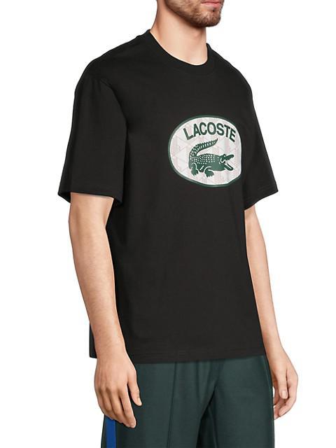 商品Lacoste|Regular-Fit Branded Monogram Print T-Shirt,价格¥553,第6张图片详细描述