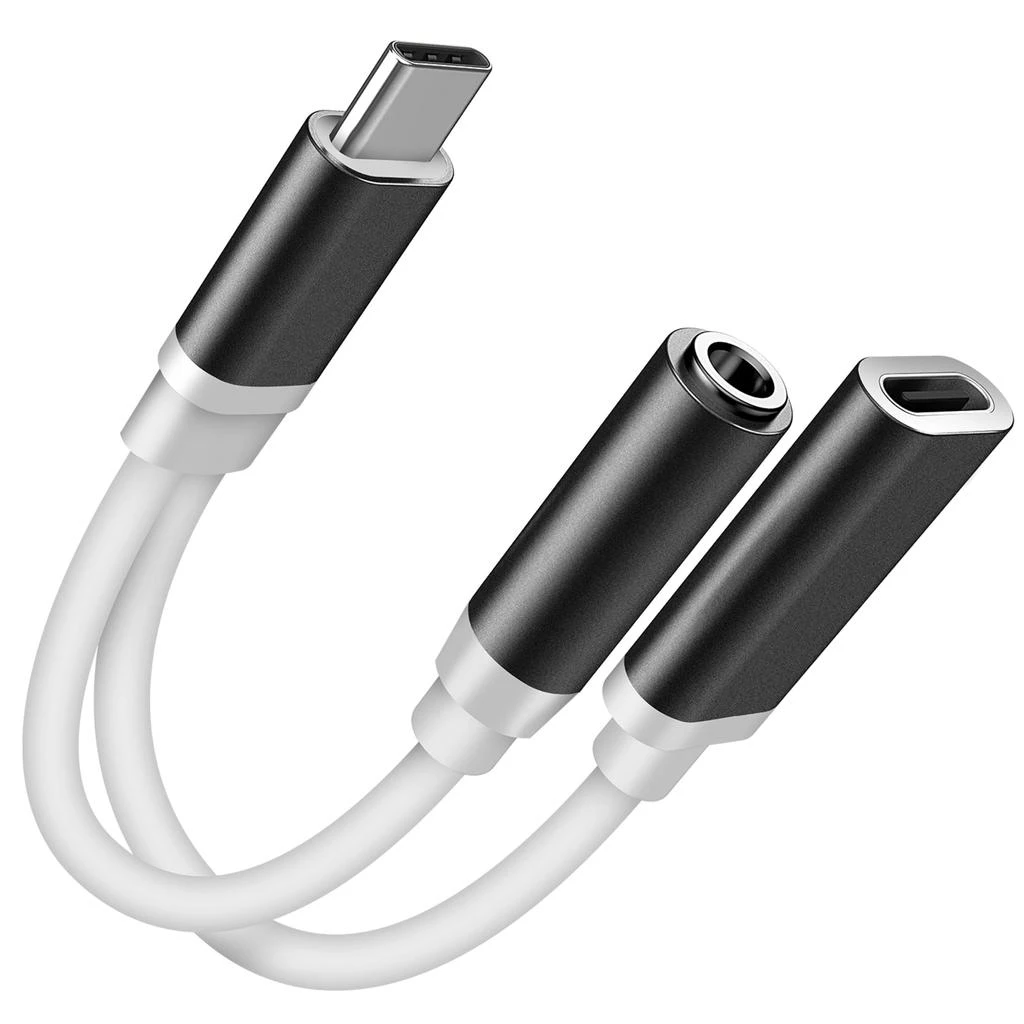 商品Fresh Fab Finds|USB-C to 3.5mm Audio Charging Adapter - Metal Shell, Headphone Jack Splitter, Charger,价格¥136,第1张图片