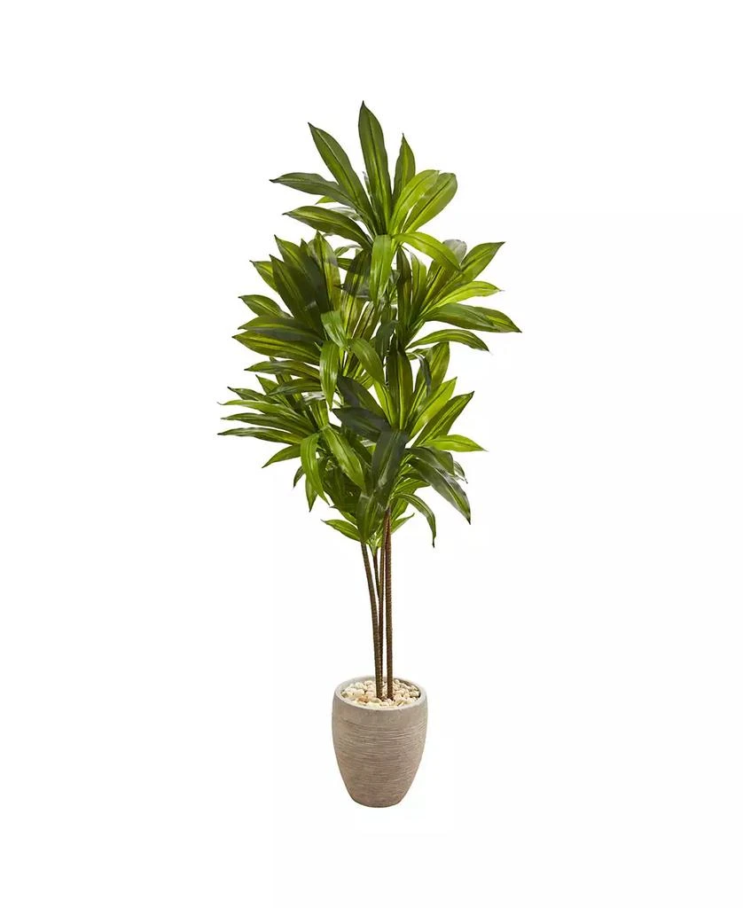 商品NEARLY NATURAL|68in. Dracaena Artificial Plant in Sand Colored Planter Real Touch,价格¥1746,第1张图片