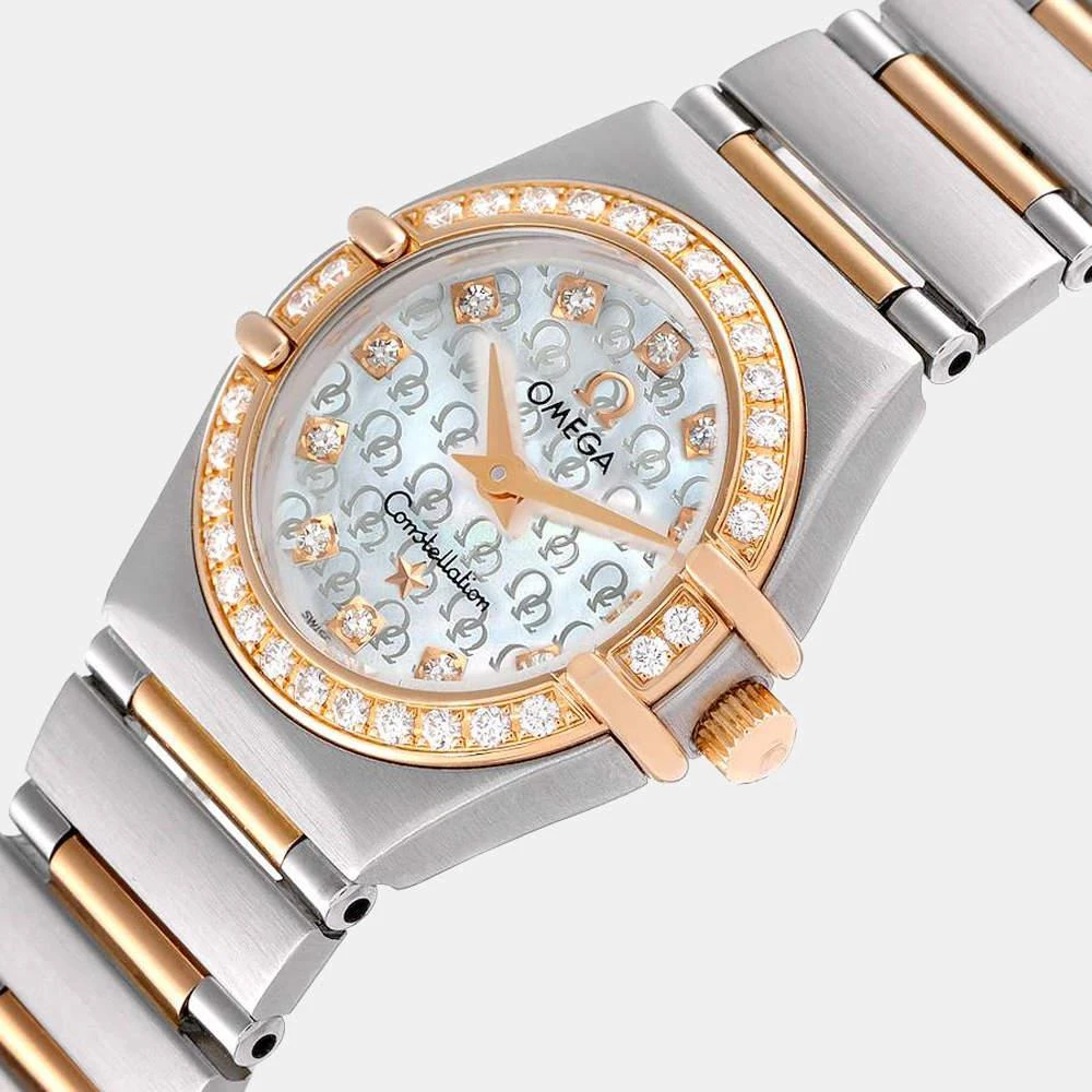 商品[二手商品] Omega|Omega MOP Diamonds 18K Rose Gold And Stainless Steel Constellation My Choice Steel 360.75.00 Women's Wristwatch 22.5 MM,价格¥26731,第2张图片详细描述