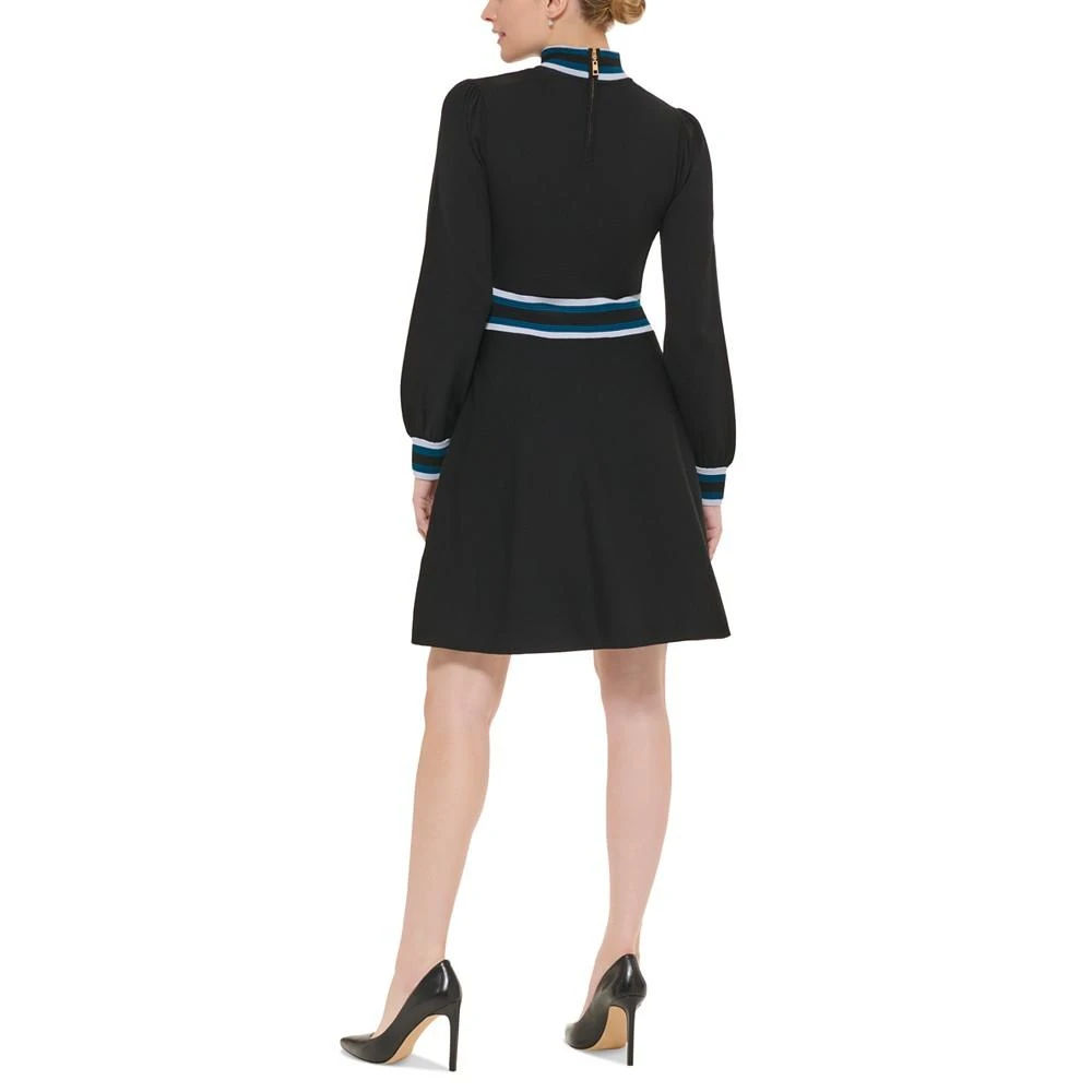 商品Vince Camuto|Petite Mock Neck Fit & Flare Dress,价格¥380,第2张图片详细描述