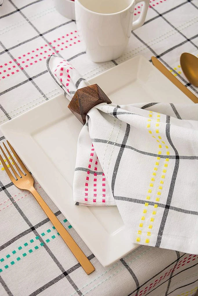 商品DII|Color Pop Plaid Napkin (Set of 6),价格¥294,第3张图片详细描述