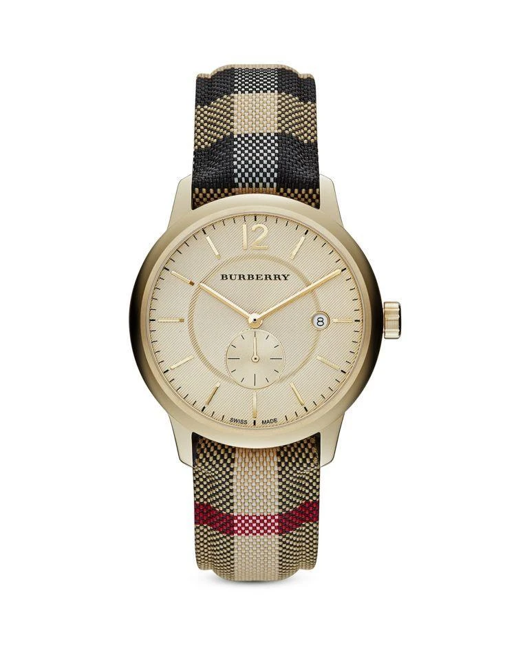 商品Burberry|格纹皮带腕表, 40mm,价格¥4455,第1张图片