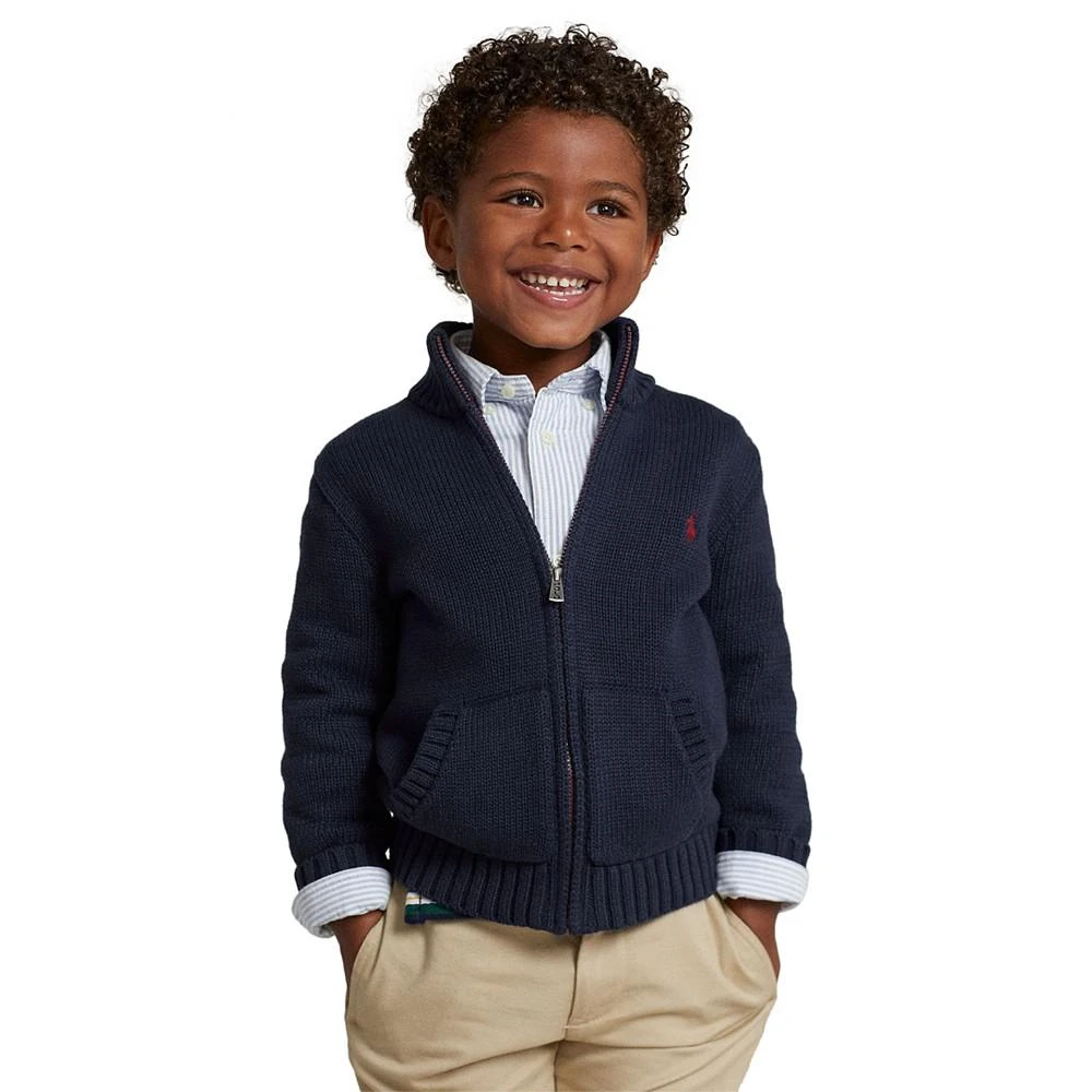 商品Ralph Lauren|Little Boys Full-Zip Sweater,价格¥561,第1张图片