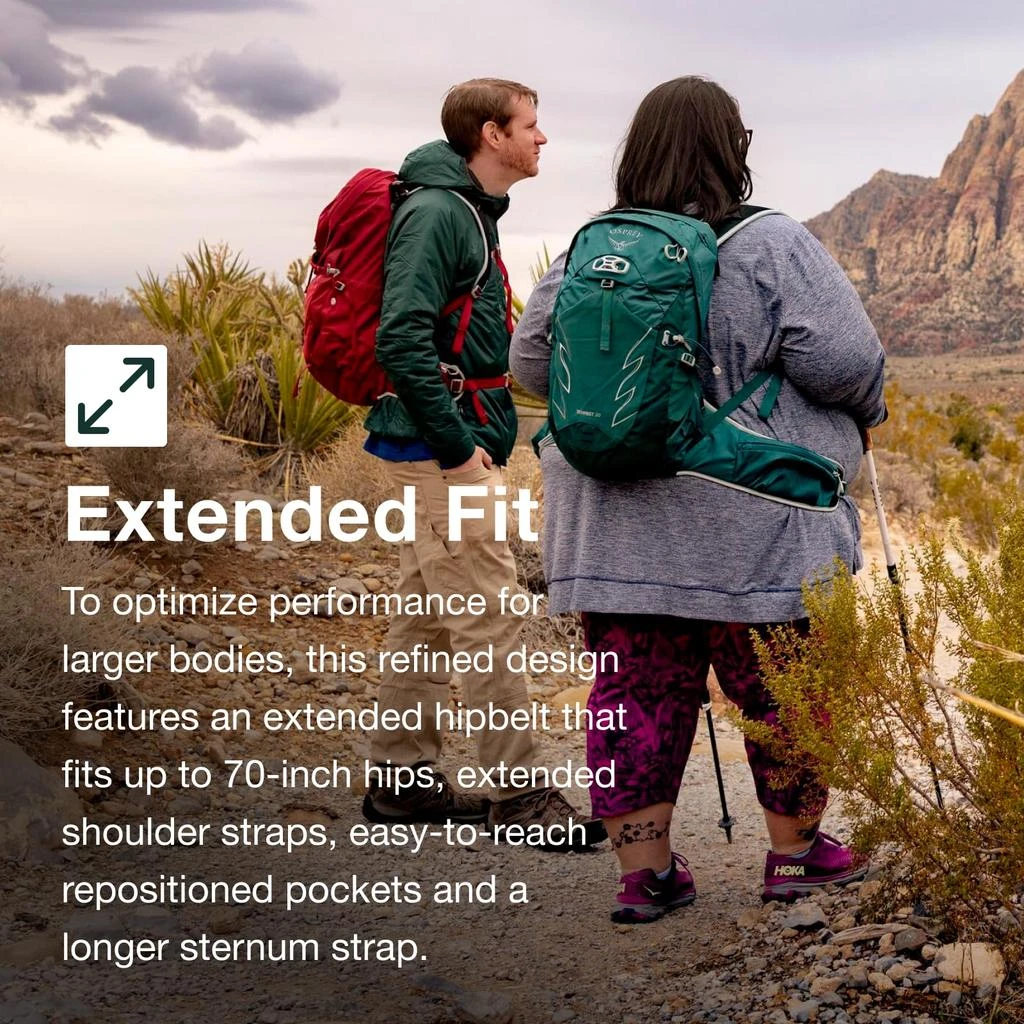 商品Osprey|Osprey Tempest 20L Women's Hiking Backpack with Hipbelt, Jasper Green, WXS/S,价格¥993,第3张图片详细描述