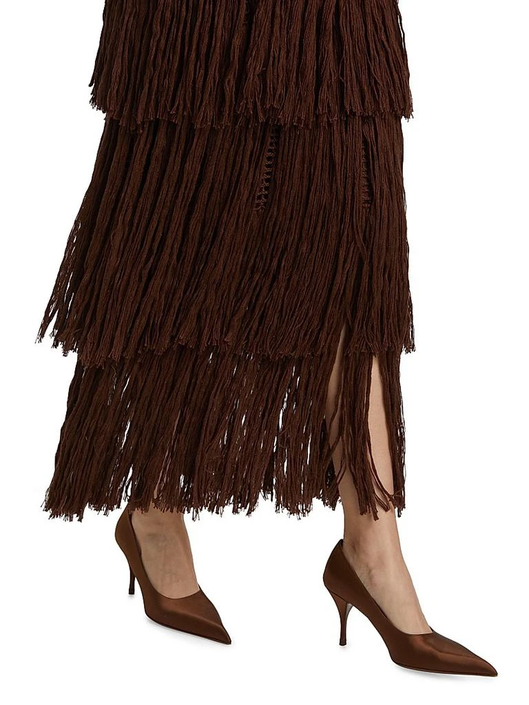 Bustier Silk Fringe Crochet Dress 商品