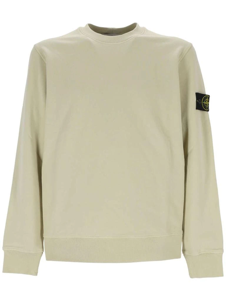 商品Stone Island|Stone Island Logo Patch Crewneck Sweatshirt,价格¥1507,第1张图片