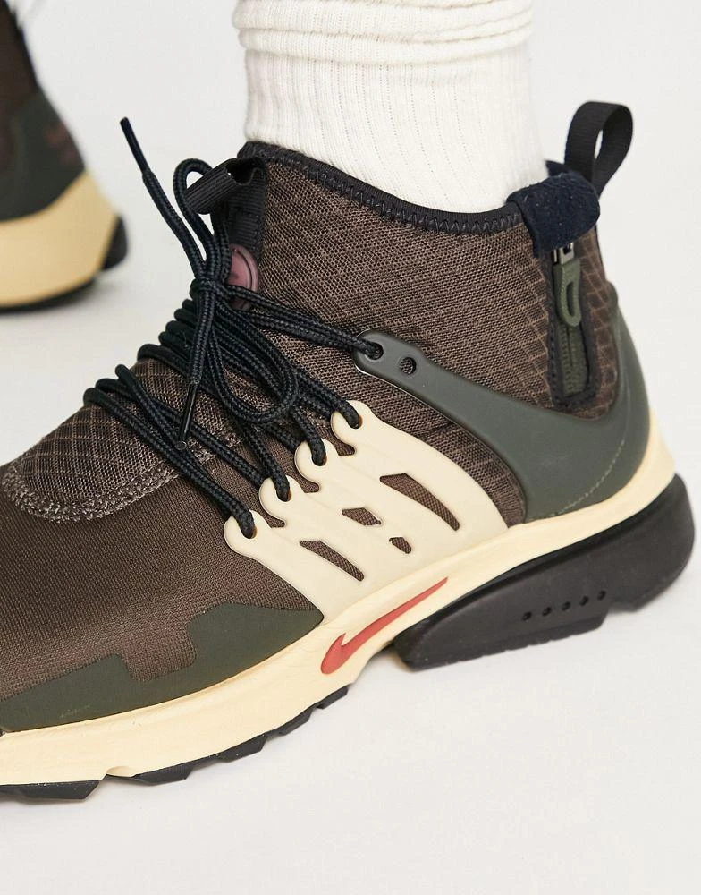 商品NIKE|Nike Air Presto Mid Utility trainers in baroque brown and sesame,价格¥875,第4张图片详细描述