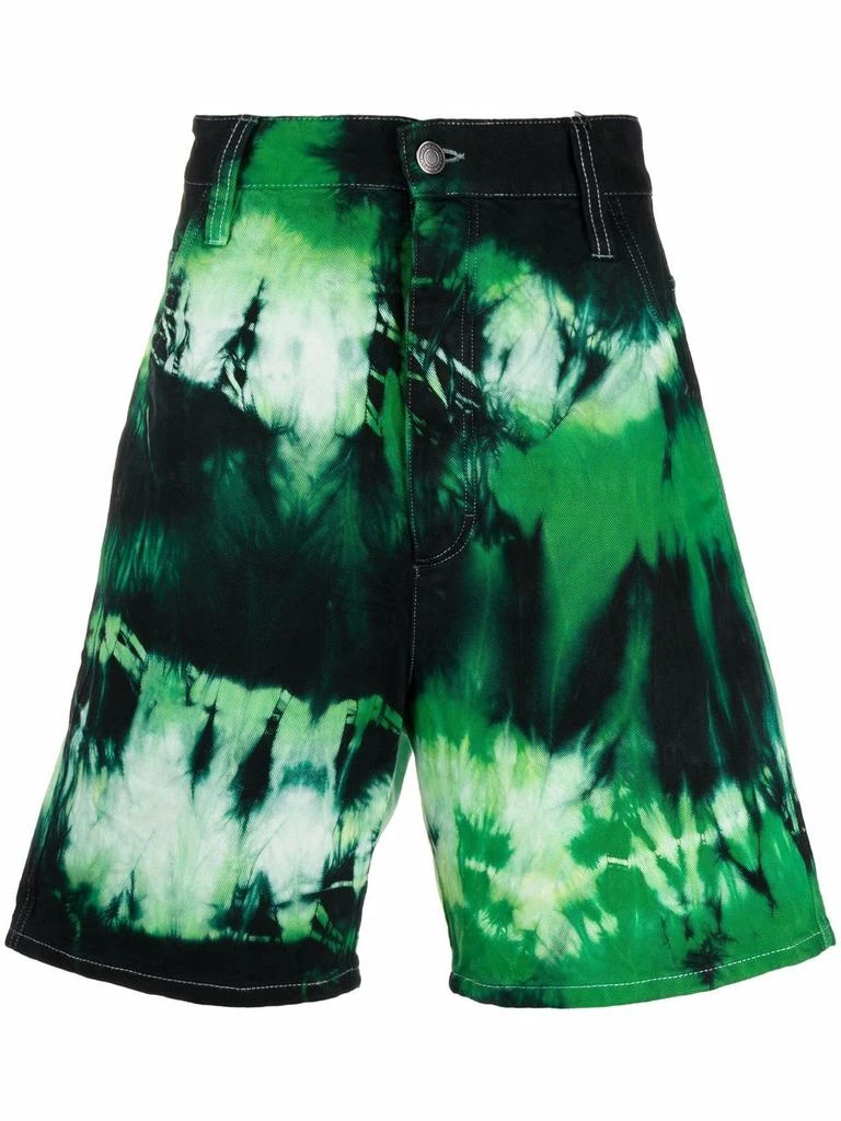 商品AMI|AMI PARIS - Tie&dye Denim Shorts,价格¥2614,第1张图片