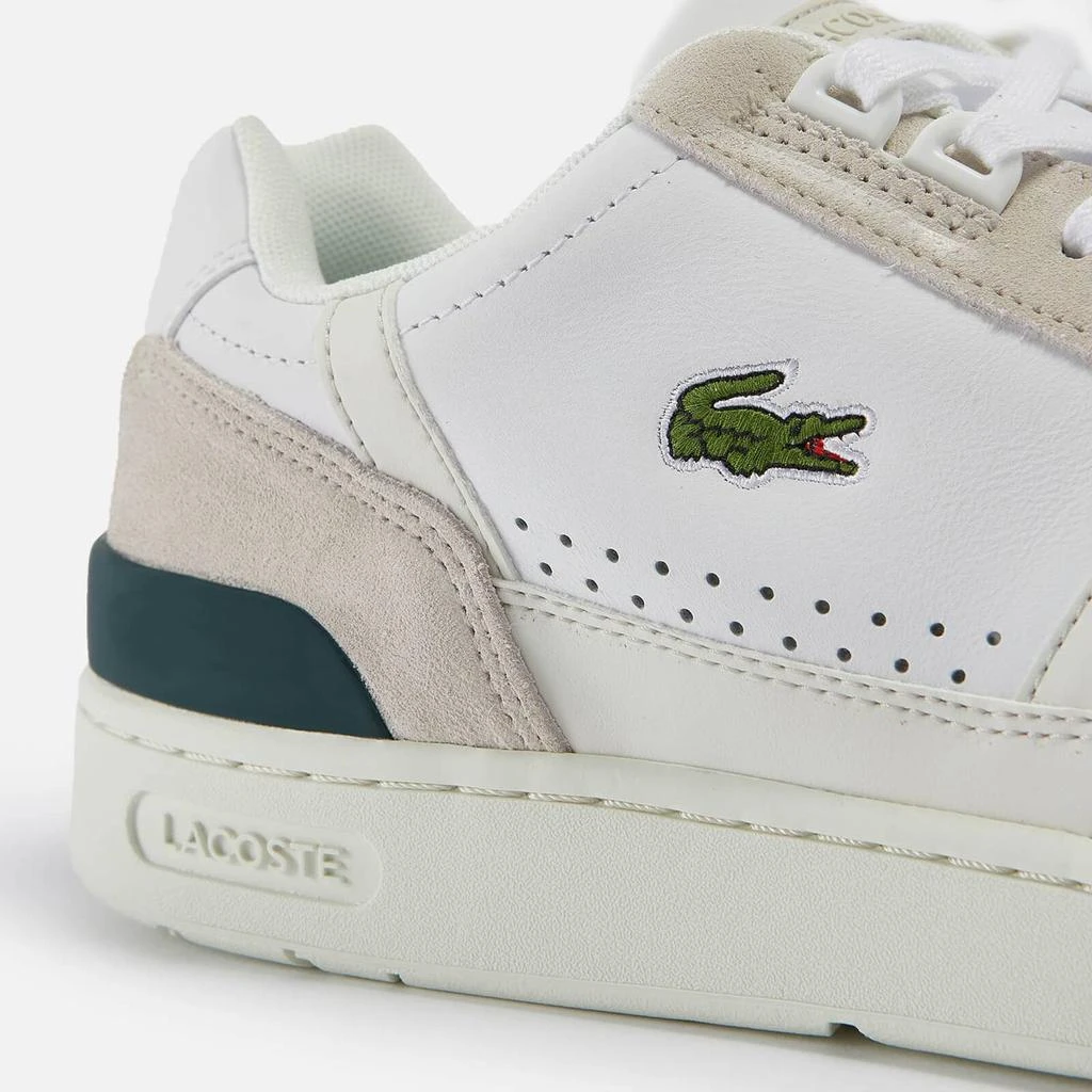 商品Lacoste|Lacoste Men's T-Clip 0120 3 Leather/Suede Court Trainers - Off White/Dark Green,价格¥534,第4张图片详细描述