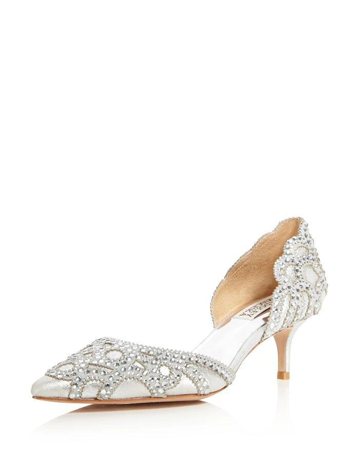 商品Badgley Mischka|金属仿麂皮高跟鞋,价格¥1740,第1张图片