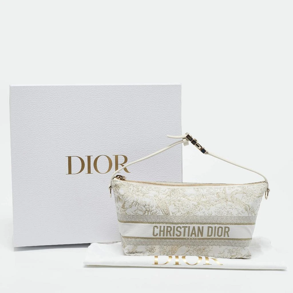 Dior White Fabric Toile de Jouy Medium Travel Nomad Pouch 商品
