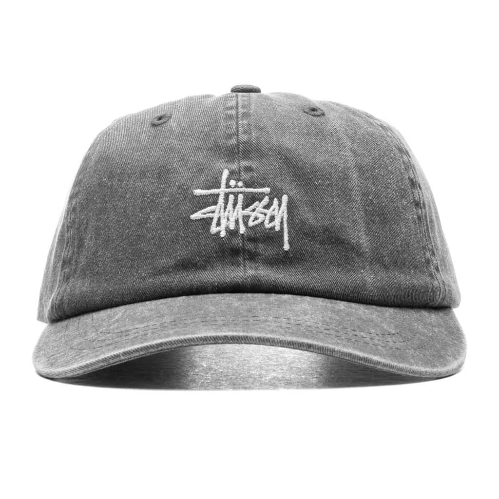 商品STUSSY|Stussy Washed Stock Low Pro Cap - Charcoal,价格¥343,第1张图片