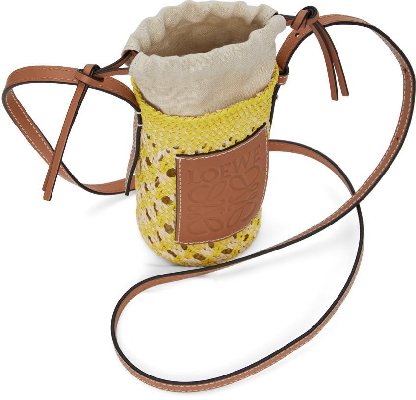 商品Loewe|Beige & Yellow Paula's Ibiza Cylinder Pocket Bag,价格¥3881,第7张图片详细描述