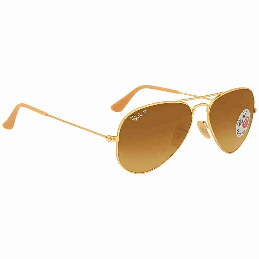商品Ray-Ban|Aviator Gradient Polarized Brown Unisex Sunglasses RB3025 112/M2 55,价格¥952,第2张图片详细描述