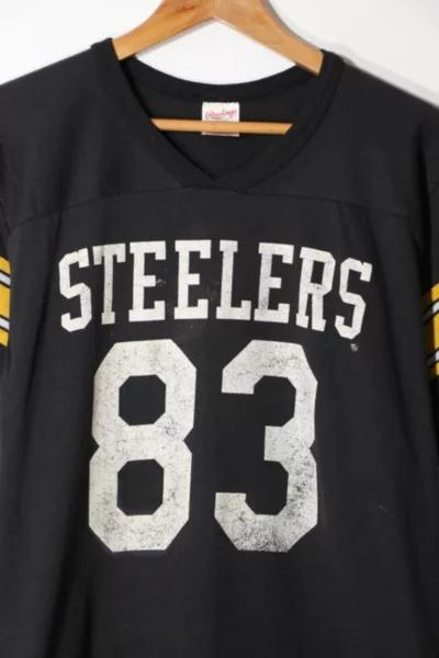 Vintage NFL Pittsburgh Steelers Jersey Cut T-shirt Made in USA商品第2张图片规格展示