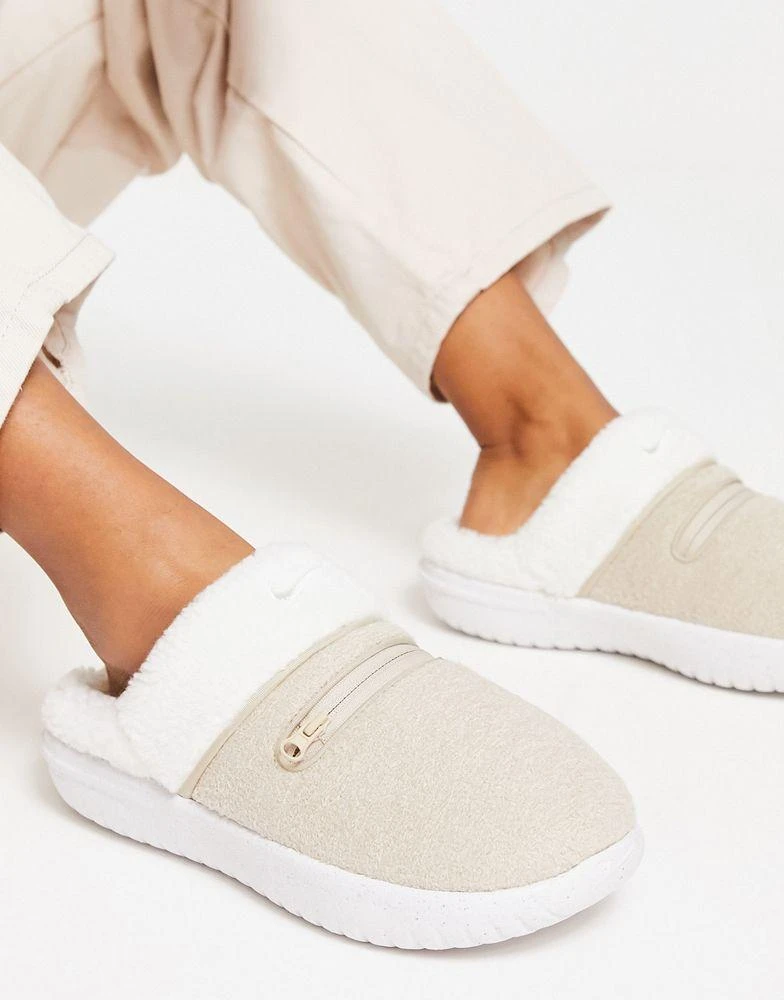 商品NIKE|Nike Burrow borg slippers in sanddrift beige,价格¥324,第1张图片