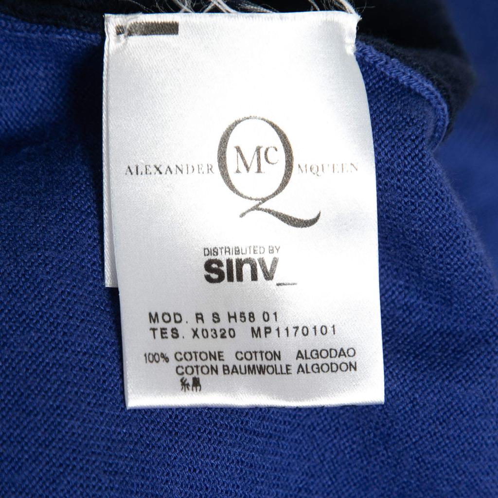McQ by Alexander McQueen Blue Knit Button Front Long Sleeve Cardigan L商品第5张图片规格展示