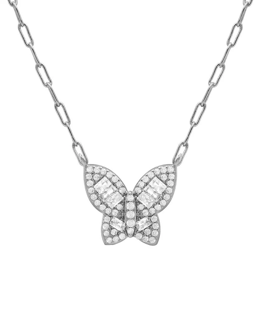 商品Essentials|Cubic Zirconia Butterfly Necklace, Gold Plate 16+2" extender,价格¥132,第1张图片