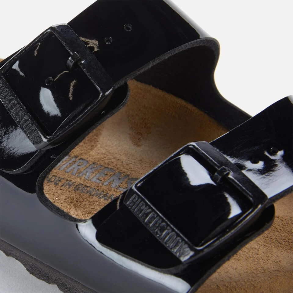 商品Birkenstock|BIRKENSTOCK WOMEN'S ARIZONA SLIM FIT LEATHER DOUBLE STRAP SANDALS - BLACK PATENT,价格¥365,第4张图片详细描述
