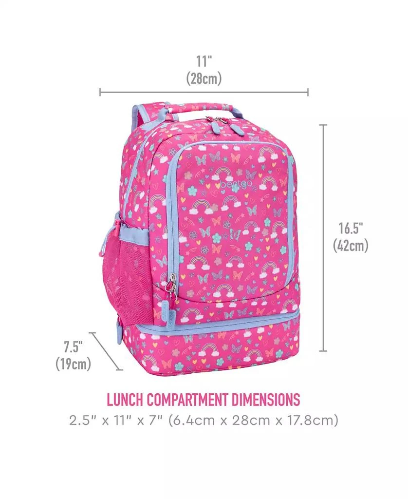 商品Bentgo|Kids Prints 2-In-1 Backpack and Insulated Lunch Bag - Rainbows,价格¥504,第5张图片详细描述