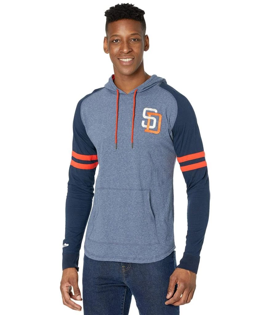 商品Mitchell and Ness|MLB Lightweight Hoodie 2.0 Padres,价格¥167,第1张图片