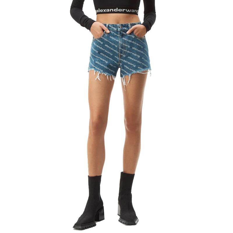 ALEXANDER WANG 浅蓝色女士短裤 4DC1214897-460 商品