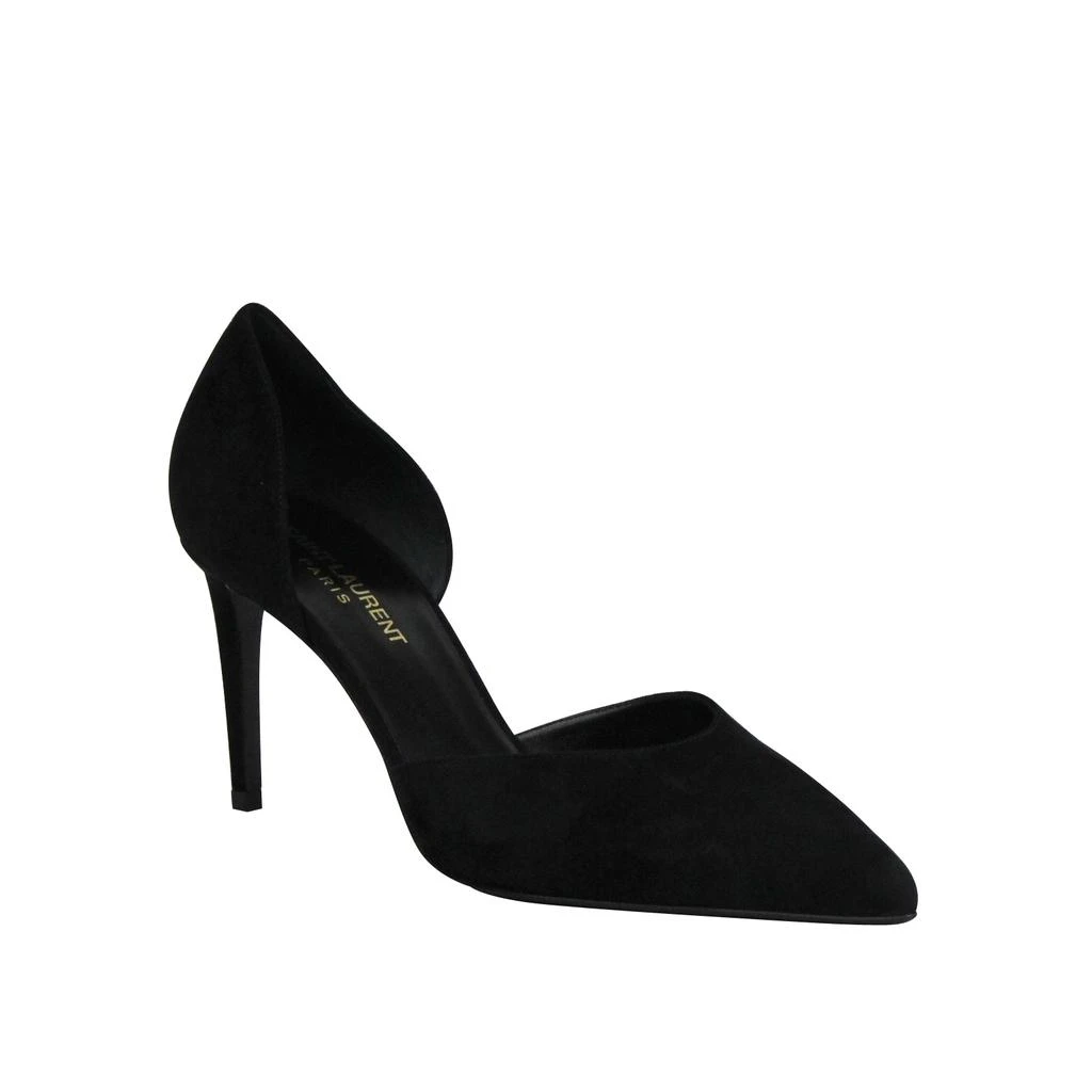 商品Yves Saint Laurent|Saint Laurent Women's High Heel Black Suede Leather Shoes 404596 1000 (39 EU / 9 US),价格¥3820,第1张图片