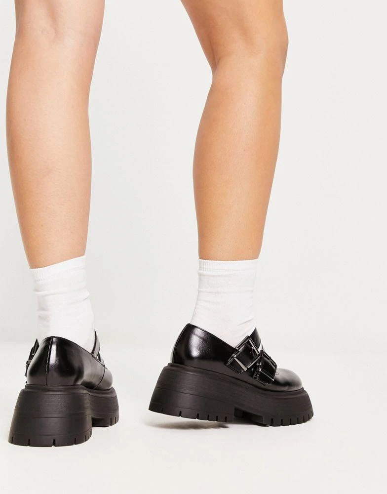 商品ASOS|ASOS DESIGN Wide Fit Mystic chunky mary-janes in black,价格¥140,第2张图片详细描述