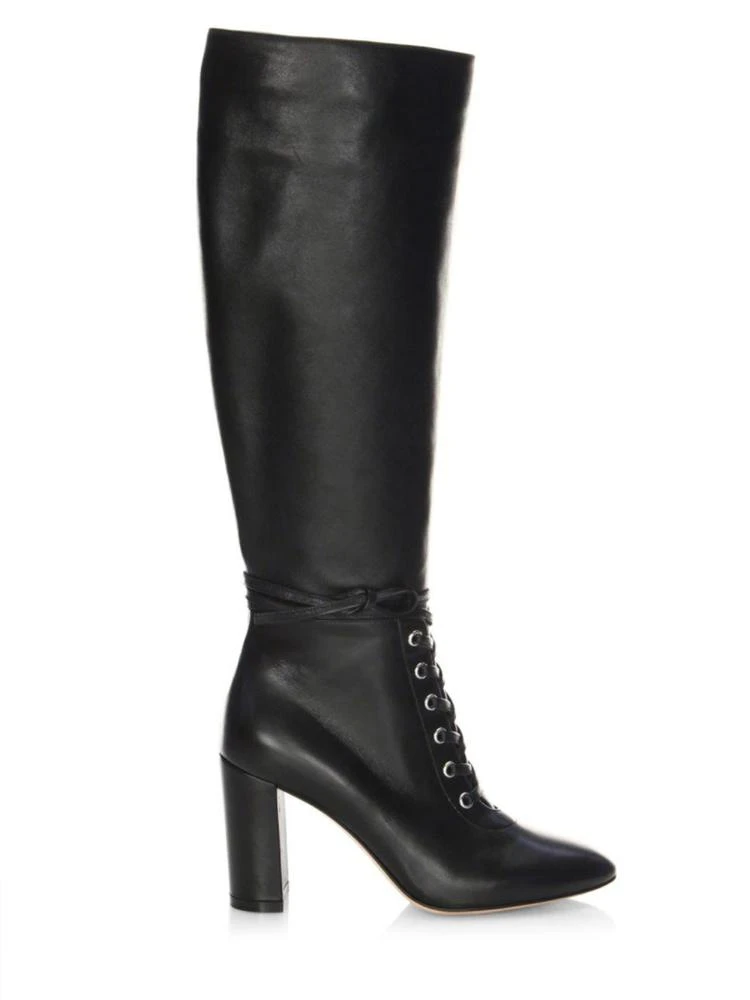 商品Gianvito Rossi|Lace-Up Leather Knee-High Boots,价格¥6281,第5张图片详细描述